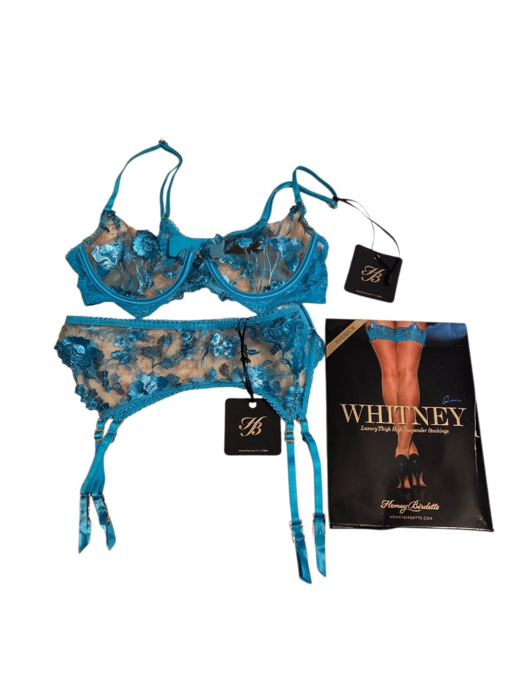 Honey Birdette Whitney Ocean Lingerie Set
